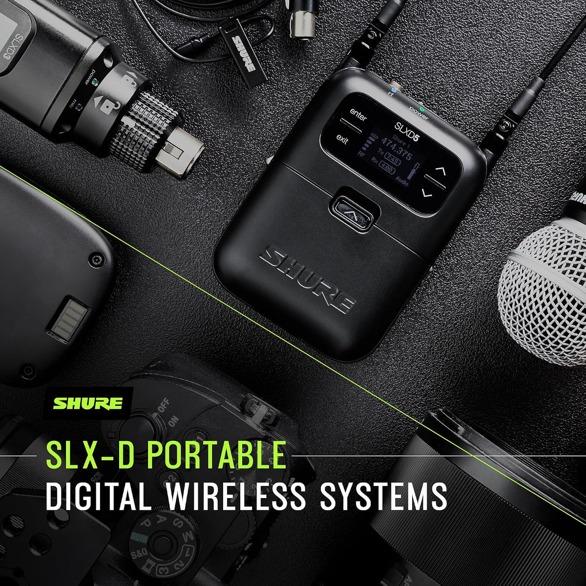 Shure SLXD15/85 Wireless Bodypack System with WL 185 Lavalier Microphone - H55 Band