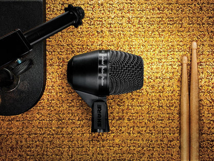 Shure PGA52 Dynamic Microphone - Swivel-Mount Kick-Drum with Cardioid Pick-up Pattern, No Cable (PGA52-LC)