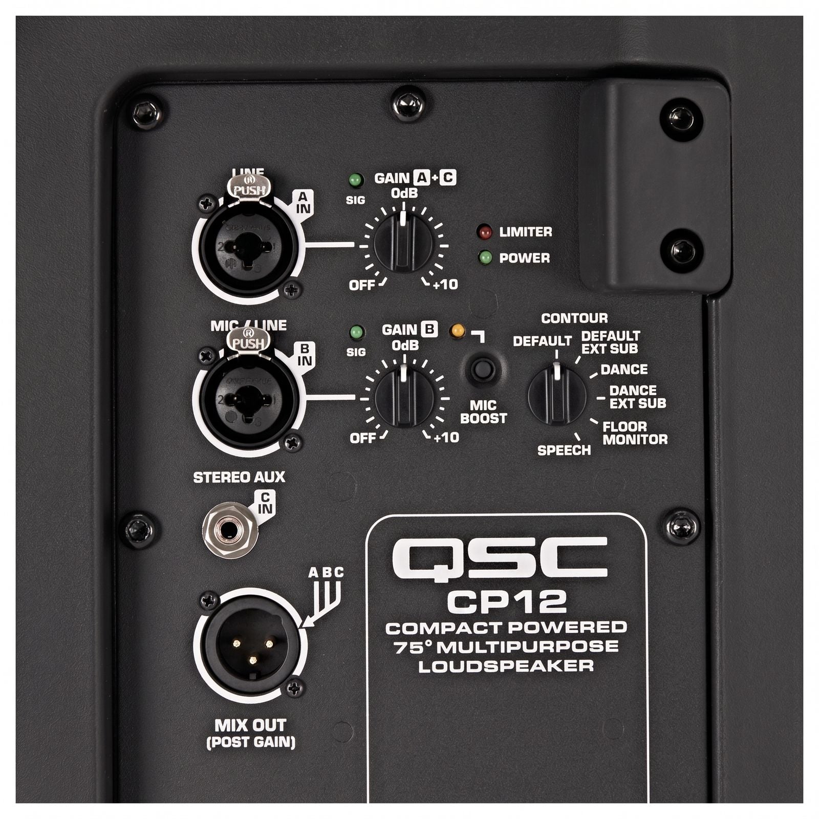 QSC CP12 12-Inch Powered Loudspeaker 1000W Portable PA System with DSP