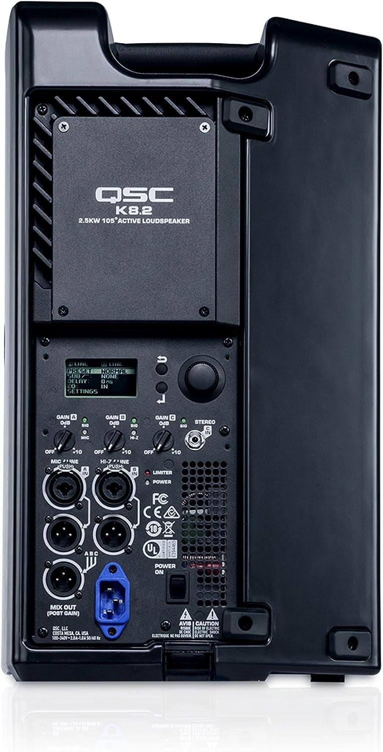 QSC K8.2 Active 8" Powered 2000 Watt Loudspeaker with Digital Display