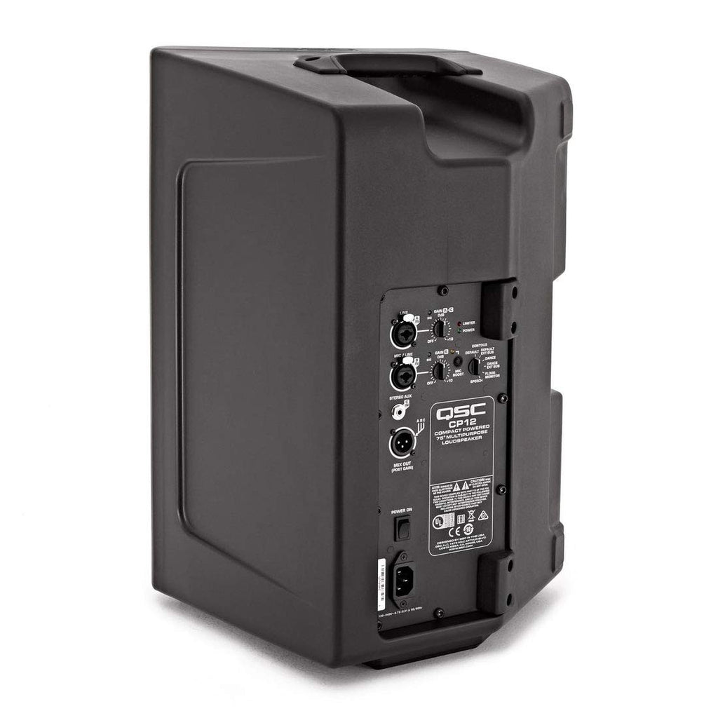 QSC CP12 12-Inch Powered Loudspeaker 1000W Portable PA System with DSP