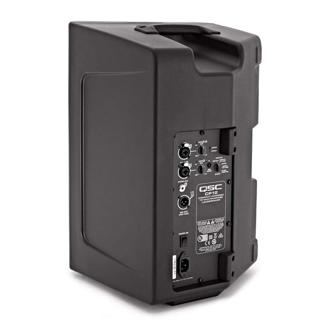 QSC CP12 12-Inch Powered Loudspeaker 1000W Portable PA System with DSP