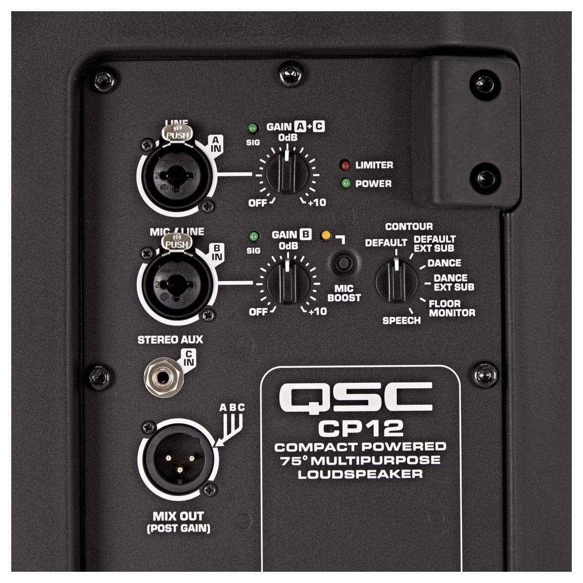 QSC CP12 12-Inch Powered Loudspeaker 1000W Portable PA System with DSP