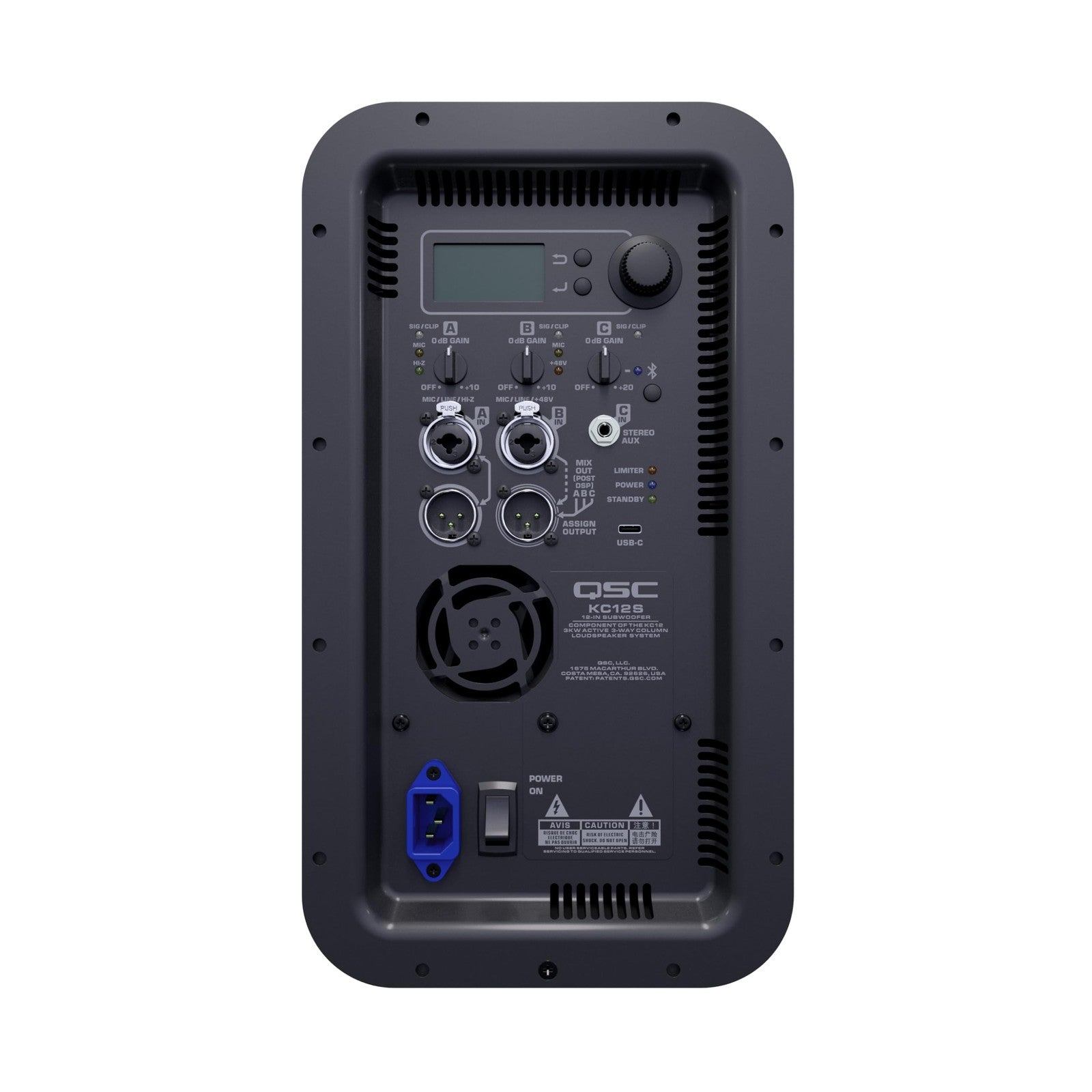 QSC KC12-WH Column Line Array PA System - 12-Inch Subwoofer, White